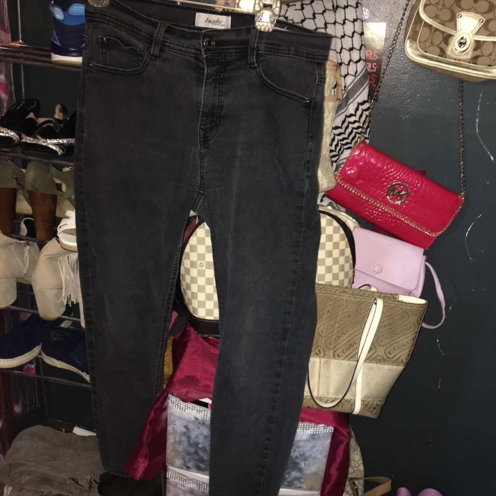 Size 10 Stretch Jeans Black Curvy Angels Forever Young Signature Convertible